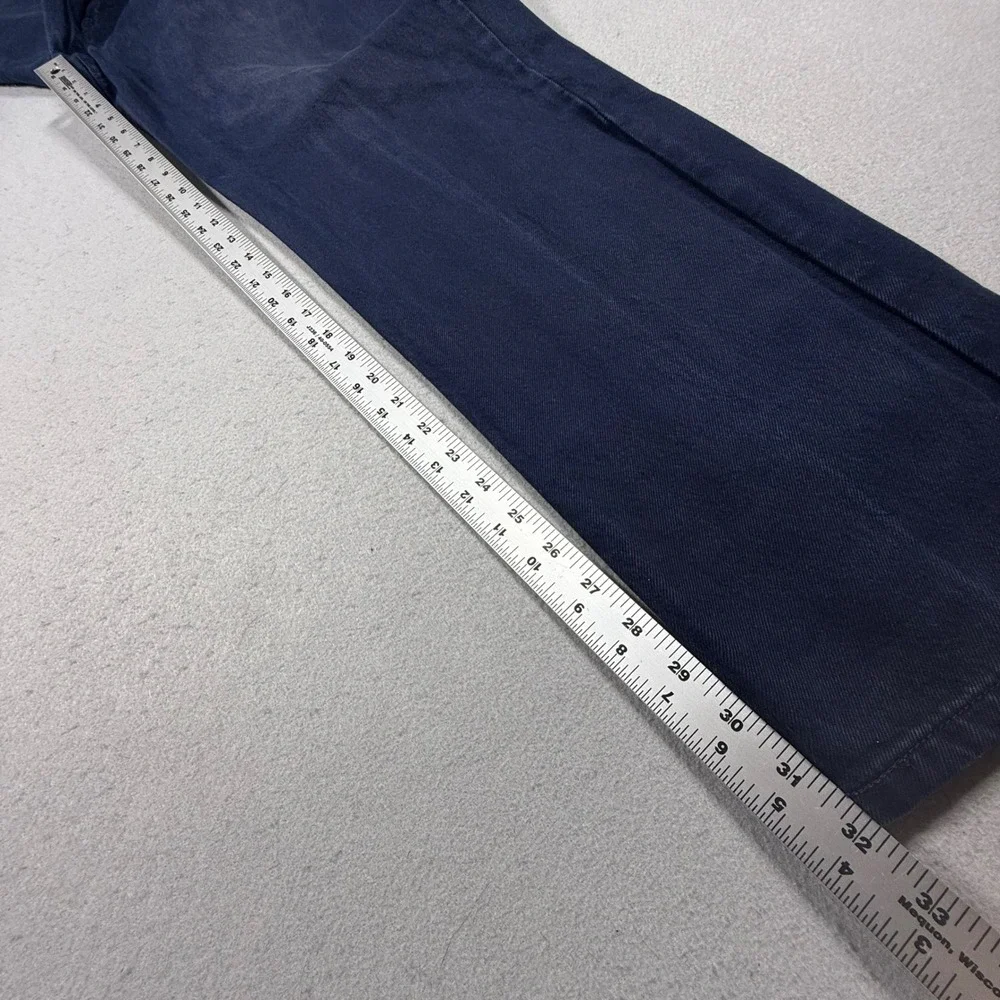 Levis 505 Regular Fit Jeans Mens 36x32 Navy Blue Dark Wash Straight Leg Denim